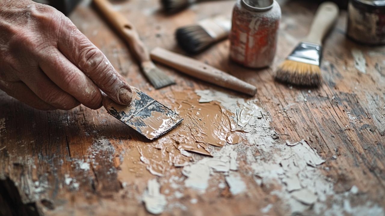 ¿Cómo quitar manchas de pintura seca de superficies de madera mediante lijado?